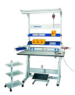 Kessler America, ergonomic Workstation, Industrial Workbenches, Height adjustable ergonomic work stations and sewing machine stands